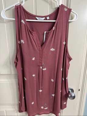 Reitmans Dusty Rose Floral Tank Top